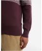 Men's Barbour Millwood Fairisle Half Zip Jumper - Burgundy