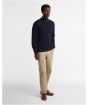 Men's Barbour Herringbone Knitted Half Zip - Navy