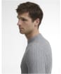 Men's Barbour Herringbone Knitted Crew - Grey