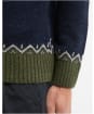 Men's Barbour Tisbury Fairisle Crew Neck Jumper - Olive