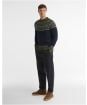 Men's Barbour Tisbury Fairisle Crew Neck Jumper - Olive