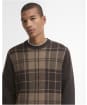Men's Barbour Mineral Tartan Crew Neck Jumper - Peat