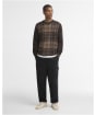 Men's Barbour Mineral Tartan Crew Neck Jumper - Peat