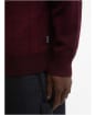 Men's Barbour Mineral Tartan Crew Neck Jumper - Burgundy