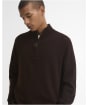 Men's Barbour Ronson Tartan Trim Half Zip - Peat