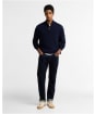 Men's Barbour Ronson Tartan Trim Half Zip - Navy