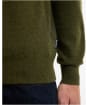 Men's Barbour Ronson Tartan Trim Half Zip - Olive