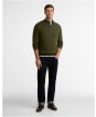 Men's Barbour Ronson Tartan Trim Half Zip - Olive