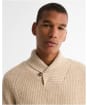 Men's Barbour Essentials Fleck Shawl Neck - Pearl
