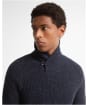 Men's Barbour Essentials Fleck Shawl Neck - Navy