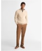 Men's Barbour Essentials Fleck Half Zip Jumper - Pearl