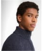 Men's Barbour Essentials Fleck Half Zip Jumper - Navy