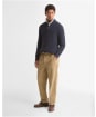 Men's Barbour Essentials Fleck Half Zip Jumper - Navy