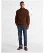 Men's Barbour Essentials Fleck Half Zip Jumper - Bracken
