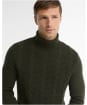 Men's Barbour Staplecross Roll Neck Sweater - Seaweed