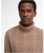 Men's Barbour Staplecross Roll Neck Sweater - Stone
