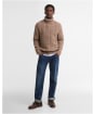 Men's Barbour Staplecross Roll Neck Sweater - Stone