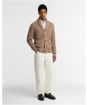 Men's Barbour Hartland Knitted Shawl Neck Cardigan - Stone