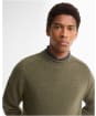 Men's Barbour Newtown Crew Neck Sweater - Mid Olive