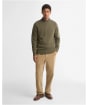 Men's Barbour Newtown Crew Neck Sweater - Mid Olive