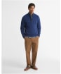 Men's Barbour Newtown Half Zip Knitted Jumper - Inky Blue