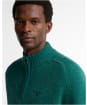 Men's Barbour Newtown Half Zip Knitted Jumper - Green