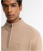 Men's Barbour Newtown Half Zip Knitted Jumper - Washed Stone