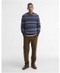 Men's Barbour Dalehead Fairisle Crew Neck Jumper - Inky Blue