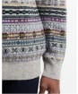 Men's Barbour Dalehead Fairisle Crew Neck Jumper - Light Grey