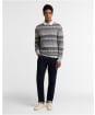 Men's Barbour Dalehead Fairisle Crew Neck Jumper - Light Grey