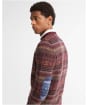 Men's Barbour Dalehead Fairisle Crew Neck Jumper - Wine