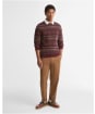 Men's Barbour Dalehead Fairisle Crew Neck Jumper - Wine