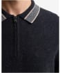 Men's Barbour International Newport Long Sleeve Knitted Polo Shirt - Black