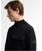 Men's Barbour International Burley Half Zip Cardigan - Black