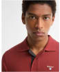 Men's Barbour Tartan Pique Polo Shirt - Russet