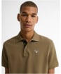 Men's Barbour Tartan Pique Polo Shirt - Clay