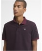 Men's Barbour Sports Polo Mix Shirt - Bordeaux