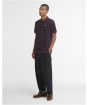 Men's Barbour Sports Polo Mix Shirt - Bordeaux