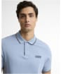 Men's Barbour International Evan Tipped Polo Shirt - Powder Blue