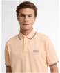 Men's Barbour International Evan Tipped Polo Shirt - Bleached Apricot
