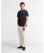 Men's Barbour International Morley Oxford Polo Shirt - BLACK/WASHER CH