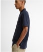Men's Barbour Reston Tartan Trim Tailored Polo Shirt - Navy