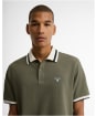 Men's Barbour Anthorn Textured Tailored Polo Shirt - Dusty Olive