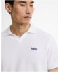 Men's Barbour International Milbank Textured Polo Shirt - White