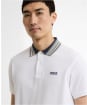 Men's Barbour International Neville Tipped Polo Shirt - White