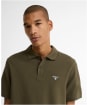 Men's Barbour Regular Tartan Pique Polo Shirt - Dark Olive / Classic Tartan