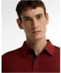 Men's Barbour Kentown Tailored Long Sleeve Polo Shirt - Russet