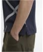 Men's Barbour Tartan Bias Print Tailored Polo Shirt - Navy