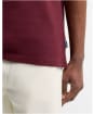 Men's Barbour Lunan Tartan Trimmed Tailored Polo Shirt - Dark Bordeaux
