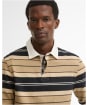 Men's Barbour Frith Tartan Stripe Rugby Shirt - Stone